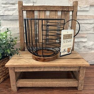 🆕 Black Wire & Wooden Coffee Pod Organizer!!